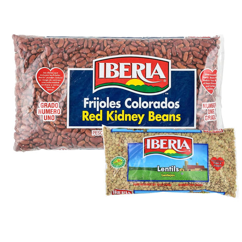 Iberia Red Kidney Beans, 4lb. + Iberia Dry Lentils, 12 Ounce