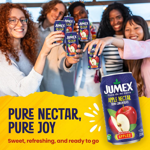 11.3oz, 24 Pack Jumex Apple Juice Nectar - Made with Fresh Fruit Puree & Apple Juice Concentrate for Fruit Smoothie
