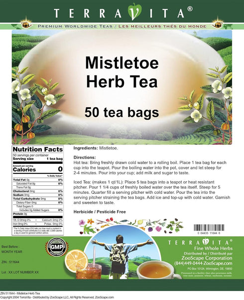 Terravita (50 511644) Mistletoe Herb Tea tea bags, ZIN: