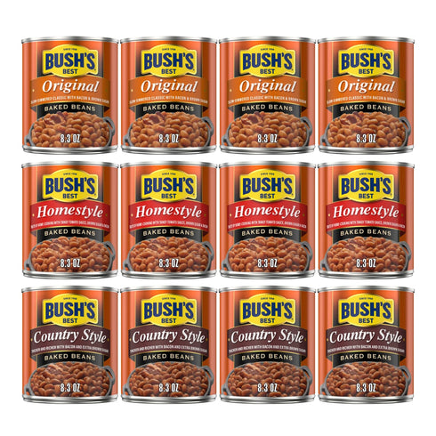 Bushs Best Baked Beans for BBQ, Pantry Staple, Ready-to-Serve Country Style, Original