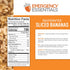 10-Year 24 Emergency Essentials, Dehydrated Banana Slices, Emergency Food Supplies, Shelf Life, Servings
