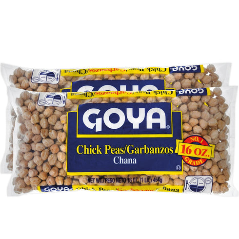 Goya Dried Chickpeas, Dried Garbanzo Beans, Pantry Staples, Pack of 2 (16