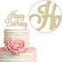 Happy Birthday Cake Topper - Premium Gold Metal, Sparkly Rhinestone Decoration Makes a Great Centerpiece