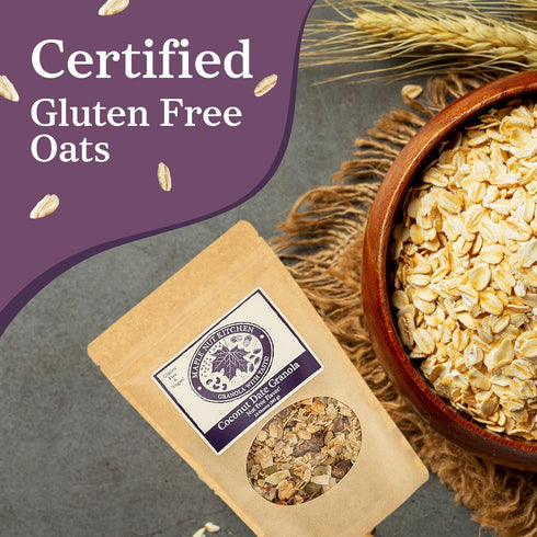 3 Pack Maple Nut Kitchen Coconut Date Granola, Gluten-Free, Vegan & Nut-Free Granola with Certified Oats, Pumpkin