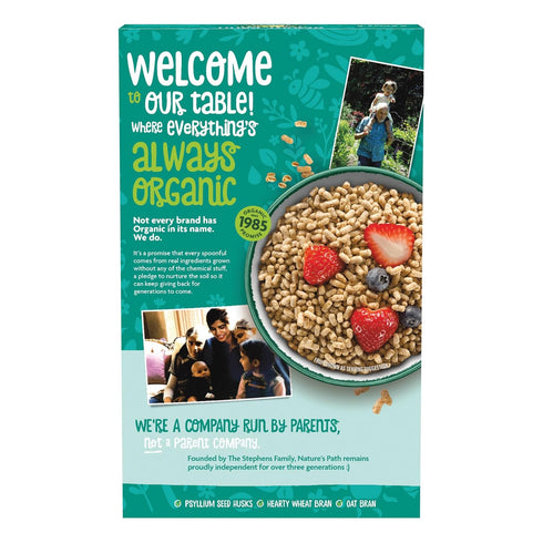 10.6 oz (Pack 1), 17g Nature's Path Organic Smart Bran Cereal, of Fiber, Psyllium, Oat & Wheat Bran, Lightly Sweetened