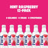 16 Oz (Pack 12) Hint Flavored Bottled Water, Raspberry - Purified Water Beverages with Zero Calories, Natural Flavors