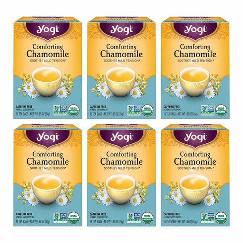 Yogi Tea Comforting Chamomile Tea - 16 Tea Bags per Pack (6
