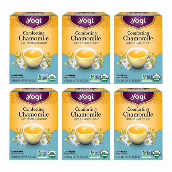 Yogi Tea Comforting Chamomile Tea - 16 Tea Bags per Pack (6