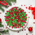 Buha Sweets 2 Bulk Christmas Peanut Butter Chocolate Candy Pound - Red & Green Candy Coated Peanut Butter Filled Milk