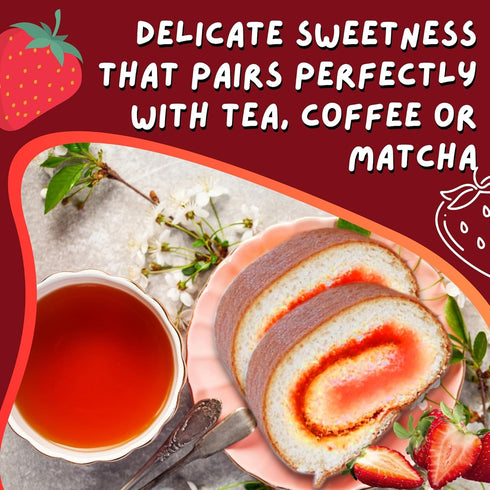 200g (Pack 1, Wagokoroll Castella Roll Cake, Strawberry (Amaou Ichigo) Flavor - Authentic Japanese Confectionery, Asian