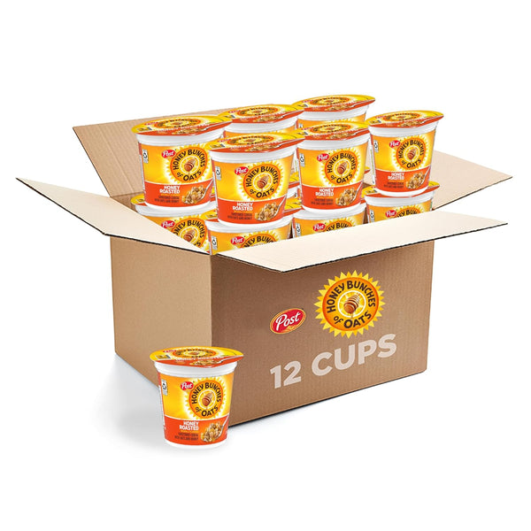 Honey Bunches of Oats Honey Roasted Breakfast Cereal Cup with Oats and