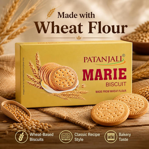(Pack 3) 240g 0.52 lb Patanjali Marie Biscuit Of - /