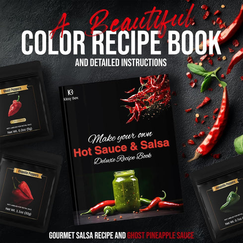 Set, 16+ 4 Gourmet Hot Sauce Making Kit, Unique Gift for Men, Fun DIY Cooking Kit, Make Your Own Hot Sauce Gift Makes