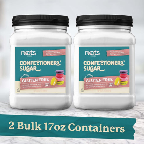 17.63 (Pack 2) Roots Circle Confectioners Sugar | Non GMO & Gluten-Free Powdered Sugar | Vegan & Kosher for Passover |