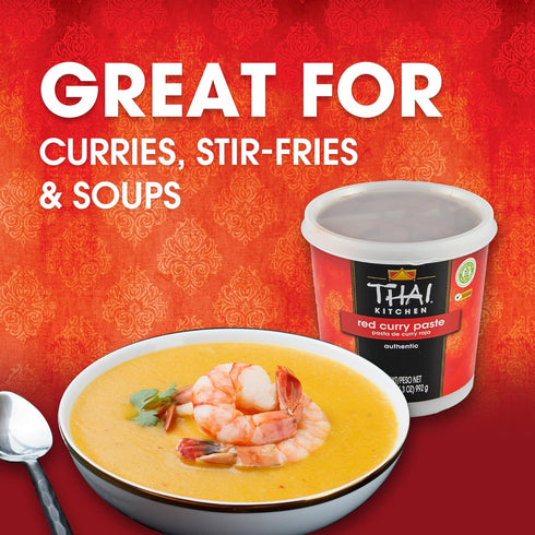 35 oz 35 Thai Kitchen Red Curry Paste, - One Ounce Tub of Thai Red Curry Paste with Red Chili Pepper, Lemongrass, Thai