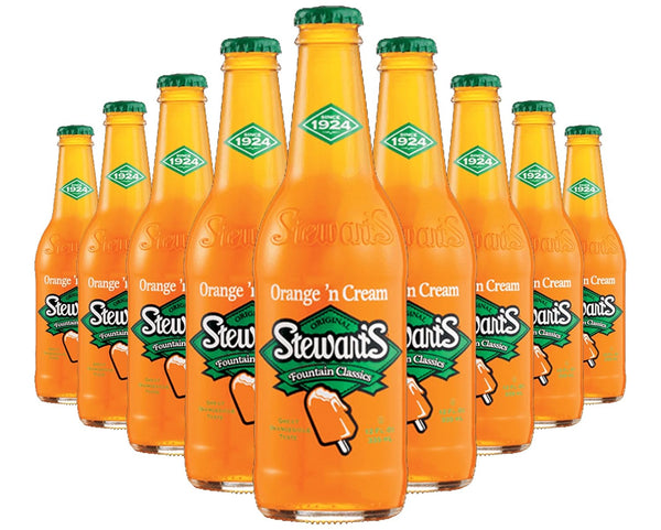 Stewart's Orange & Cream Soda, 12 fl oz (12 Glass Bottles)
