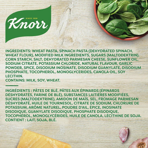 KNORR Pasta 133g/4.7oz, 8-Pack Knorr Sidekicks Fettucine Alfredo Pasta {Imported from Canada}