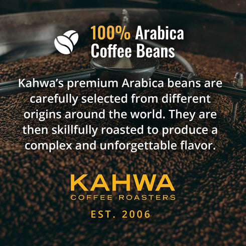 1 lb Kahwa Coffee Sirocco Medium Dark Roast House Blend, Whole Bean Coffee, Bag