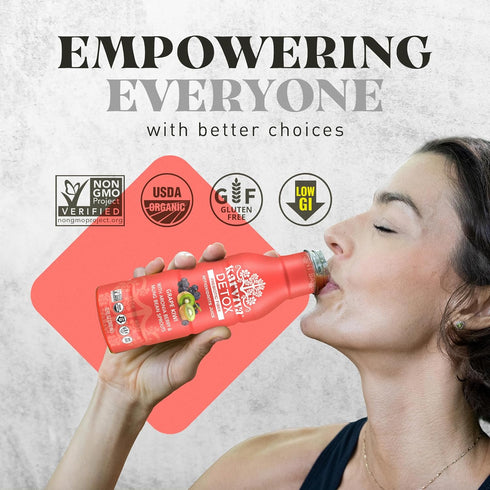 100% 6 (12 oz Organic Detox Juice Real Sprout & Berry Juice Ancient Remedy, Users Proven for Digestive & Liver Health