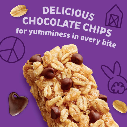 6 5.34 oz Annie's Organic Chewy Granola Bars, Chocolate Chip, Bars