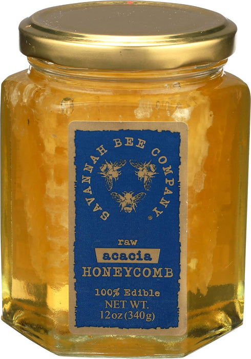 Pure Acacia Honey in Hex Jar by Savannah Bee Company