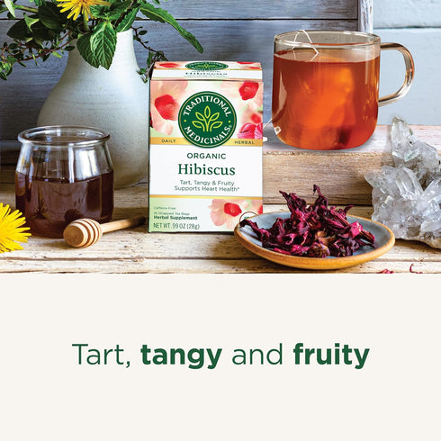 (6 Pack) 96 Traditional Medicinals - Organic Hibiscus Herbal Tea - Supports Heart Health - Tea Bags Total