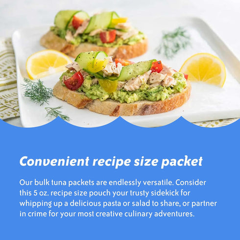 5 Packets, 12-Count 100% Chicken of the Sea Wild Caught Light Tuna in Spring Water, Ounce High Protein Skipjack Tuna