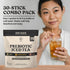 Pack 3 30 Packs Harmony Prebiotic Black Tea Variety - Flavors Peach Lemon Passion Fruit, Iced Tea Drink Mix with Plant