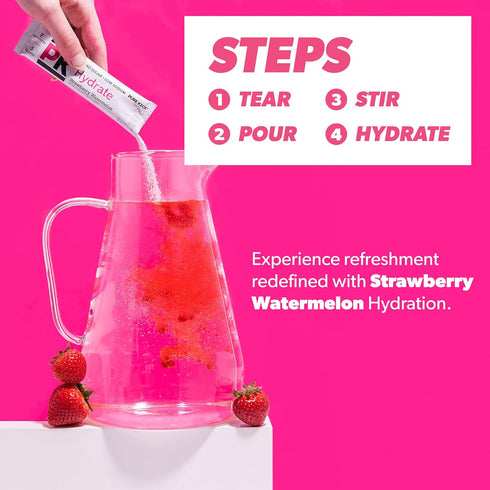 Pack, 6 Packets, 1 12 Pure Kick Hydration Pitcher Strawberry Watermelon, Includes Box, Makes Quarts Total