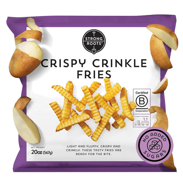 Strong Roots Crispy Crinkle Fries, 20 oz., Vegan & Gluten Free Frozen