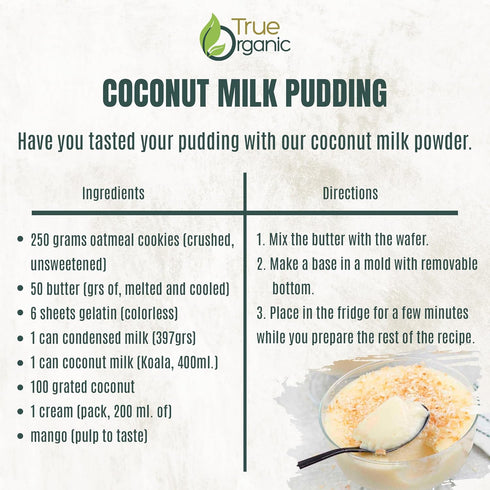 1 Lb True Organic Coconut Milk Powder, | USDA & Kosher | Plant-Based Creamer for Coffee, Tea & Smoothies | Non-GMO