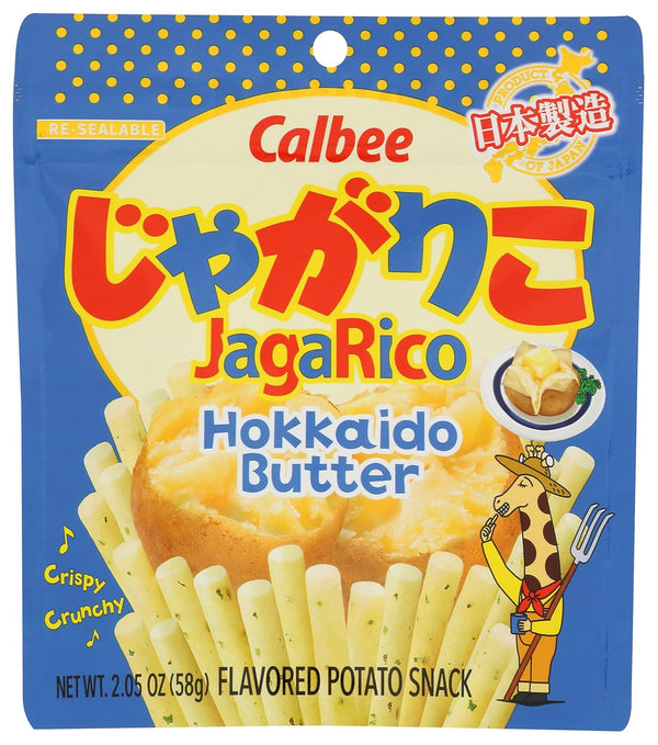 Calbee JagaRico (Jagariko) Hokkaido Butter Potato Snack, Made in Japan 2.05 oz
