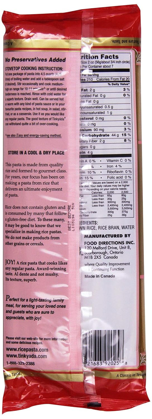 Tinkyada 14 oz Brown Rice Pasta Fettucini Gluten Free