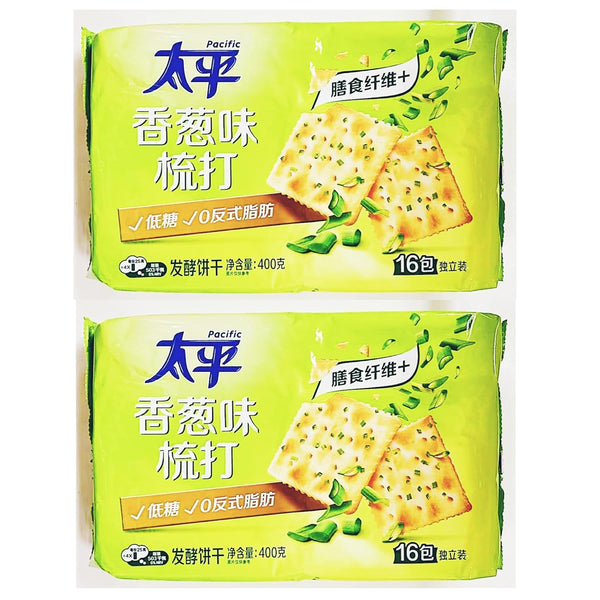 Generic Soda Biscuit,Scallion Flavor,Low Sugar,14.1 oz,2 Pack