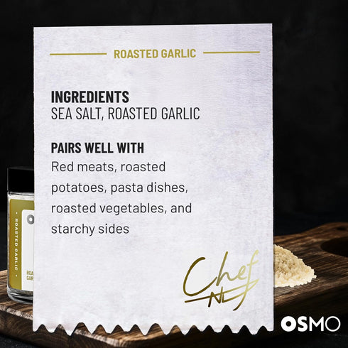Hand-Packed (4.7oz Pack 1) Osmo Roasted Garlic Sea Salt By Chef Nick DiGiovanni, Premium Sea Salt for Cooking, Perfect
