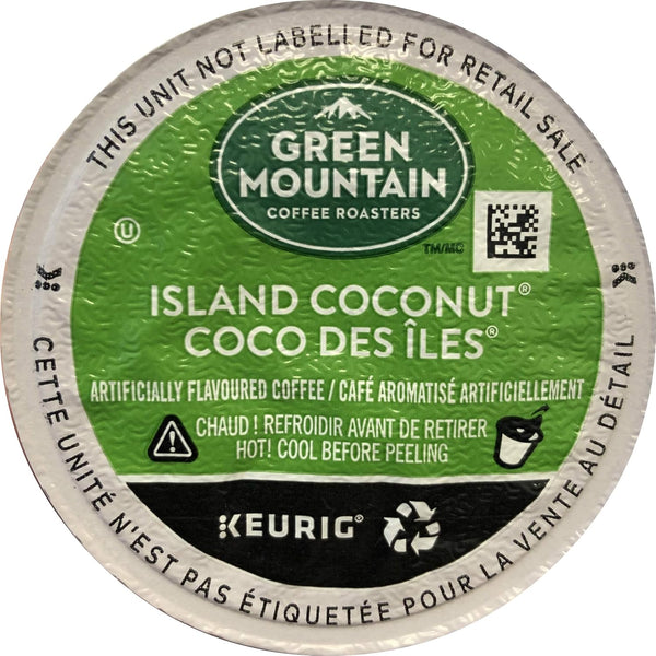 Green Mountain Coffee Roasters Island Coconut, Single-Serve Keurig K-Cup Pod, Flavored Light