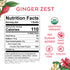 16 Oz, 12 Pack Blume Honey Water Certified Organic Ginger Zest, Made with Real Organic Honey, GMO Free, FL