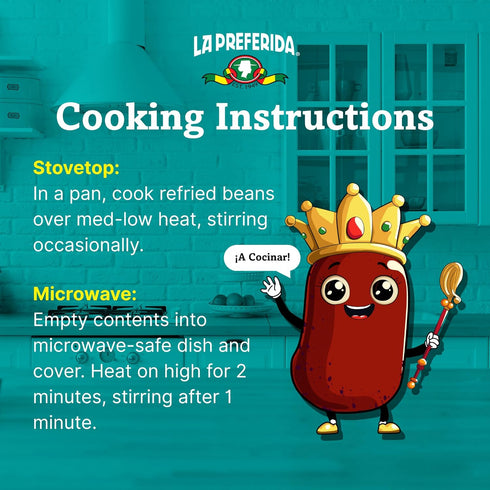 More,16 oz. (Pack 6) La Preferida Chorizo Refried Beans (Made with Real Pork & Beef, No Preservatives) Heat & Serve