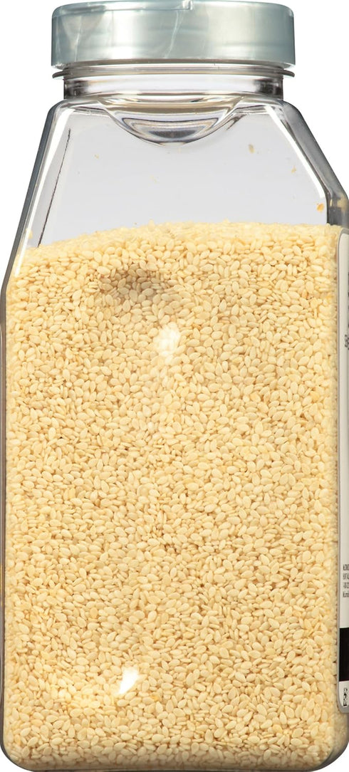 16 oz 16 McCormick Culinary Whole Sesame Seed, - One Ounce Container of Hulled Whole White Sesame Seeds Perfect