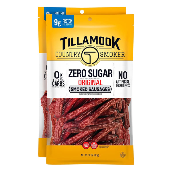 Tillamook Country Smoker Zero Sugar Original Keto Friendly Smoked Sausages, 10 Ounce