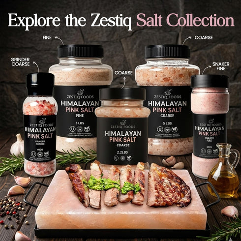 2.2 lbs Zestiq Foods Himalayan Pink Rock Salt - Raw Unrefined Mineral-Rich, No Additives, Colors Kosher, Non-GMO, Fine