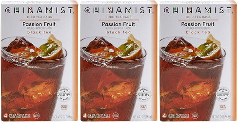 CHINAMIST China Mist, Passion Fruit Black Tea Bags for Iced Tea, (3 Pack)