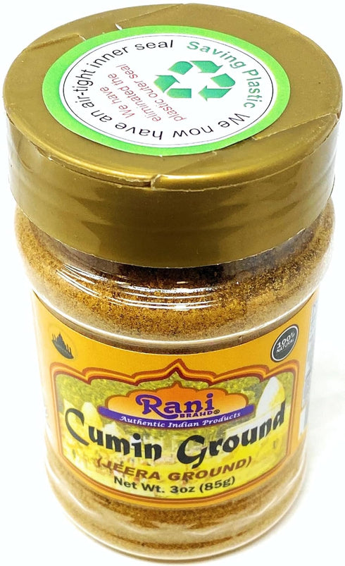 Rani Cumin (Jeera) Powder Spice, 3oz (85g) PET Jar, All Natural, Vegan, Gluten Friendly