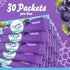 120 Pack, 4 30 Packets Crystal Light Grape Naturally Flavored Powdered Drink Mix with Caffeine, ct Boxes of On-the-Go