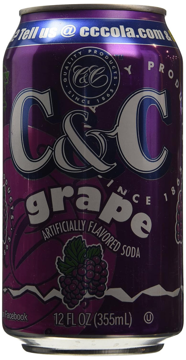 C&C Soda, Grape, 24 Count
