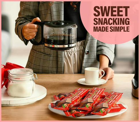 (40 Pack) Gefen Individually Wrapped Dairy Free Chocolate Coated Wafers Filled with Delicious Hazelnut Flavored Cream |