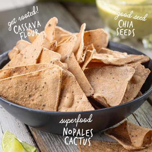 (Pack 3) Tia Lupita Cactus Tortilla Chips Variety of - Vegan, Gluten-Free, Grain-Free, Dairy-Free, Non-GMO, High Fiber