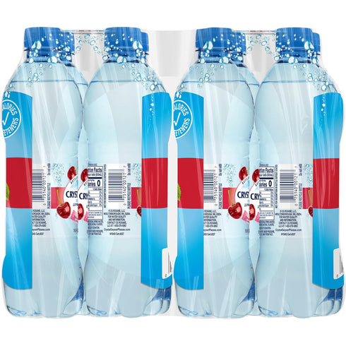 24-Pack, 16.9oz Crystal Geyser Sparkling Cherry Alpine Natural Spring Water, Bottles, Zero Calories and No Sweeteners