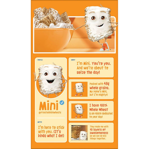 Kellogg's 48g 29.5 oz Kelloggs Frosted Mini-Wheats Breakfast Cereal, High Fiber, Whole Grain, Giant Size