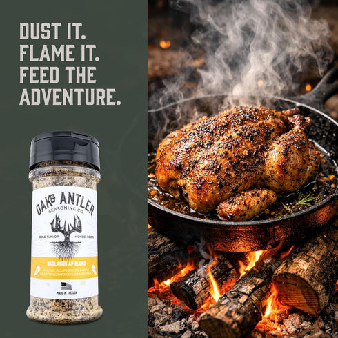 5 Oz Oak & Antler Badlands AP Blend, Small-Batch Seasoning with Sea Salt, Garlic, Onion, Urfa Chili Pepper & Black